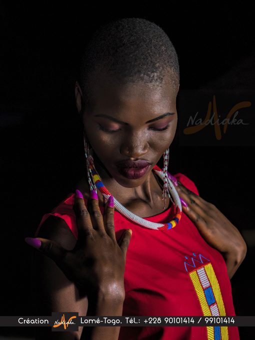 Top rouge Nadiaka
