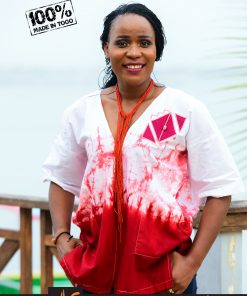 Top kimono batik brodé