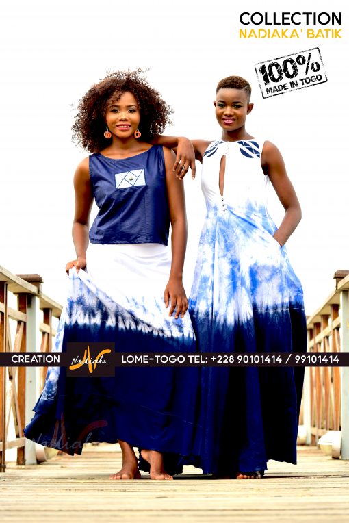 Robe longue batik brodée – Image 2