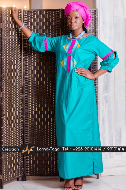 Robe longue brodée – Image 2