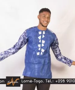 Chemise batik brodée