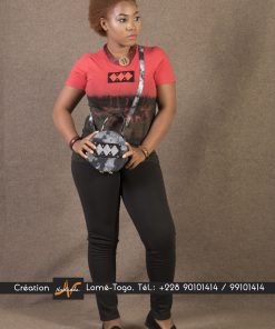 T-Shirt batik brodé