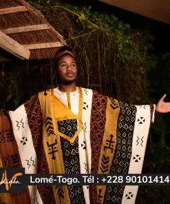 Ensemble tunique et piece Agbara brodée