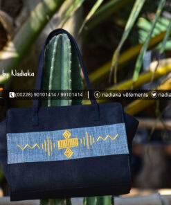 Sac à main brodé "Apo'Mi" Noir