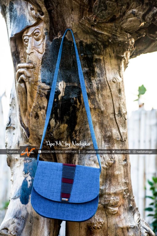 Sac bandoulière "Apo'Mi" Bleu