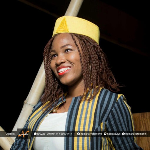 Chapeau traditionnel brodé Nadiaka "Apétô / Apénô ' – Image 3