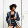 Ensemble tailleur veste et short en pagne tissé