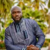 Chemise manches longues, tissu jean's mix bogolan indigo