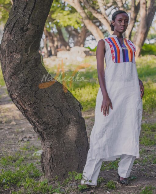 Ensemble tunique pantalon brodé – Image 4