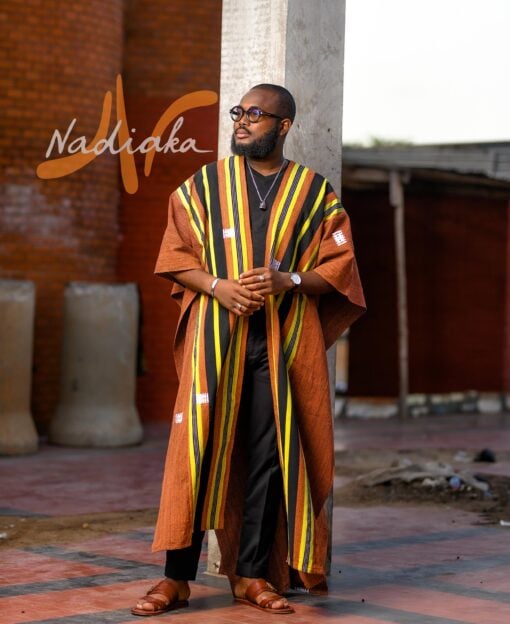 Super cape en pagne tissé Faso danfani authentique