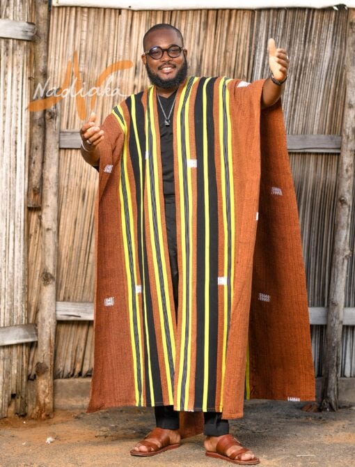 Super cape en pagne tissé Faso danfani authentique