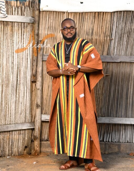 Super cape en pagne tissé Faso danfani authentique