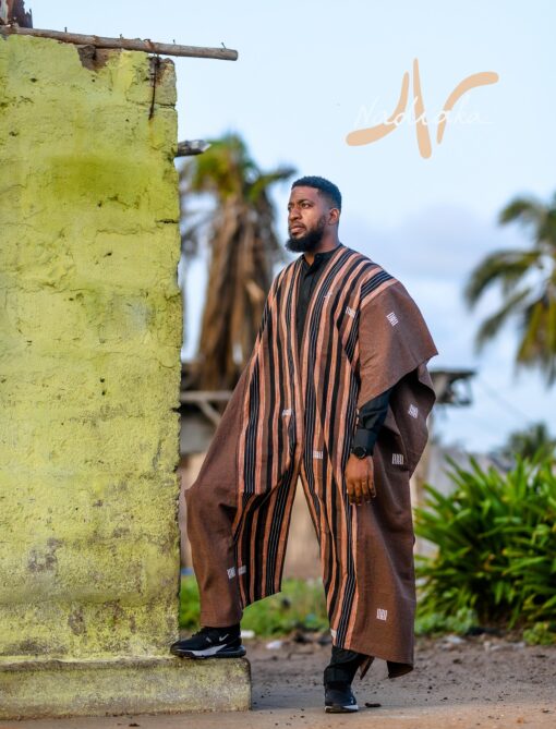 Super cape en pagne tissé Faso danfani authentique