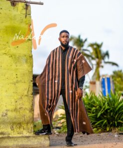 Super cape en pagne tissé Faso danfani authentique