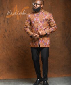 Veste en pagne tissé Kenté